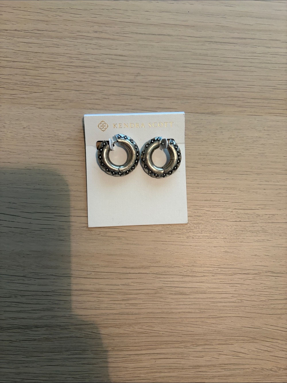 Kendra Scott Silver Beaded Hoop Earrings